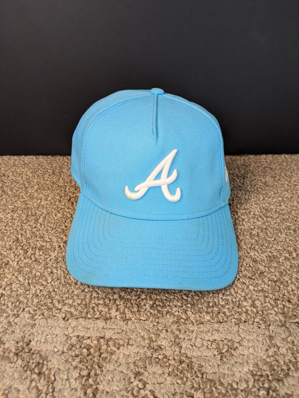 New Era 9FORTY Snapback Hat Atlanta Braves MLB Baseball Sky Light Blue OSFM